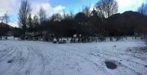 Snow on the ground in Queenstown