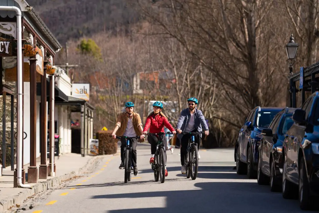 Riding through Arrowtown