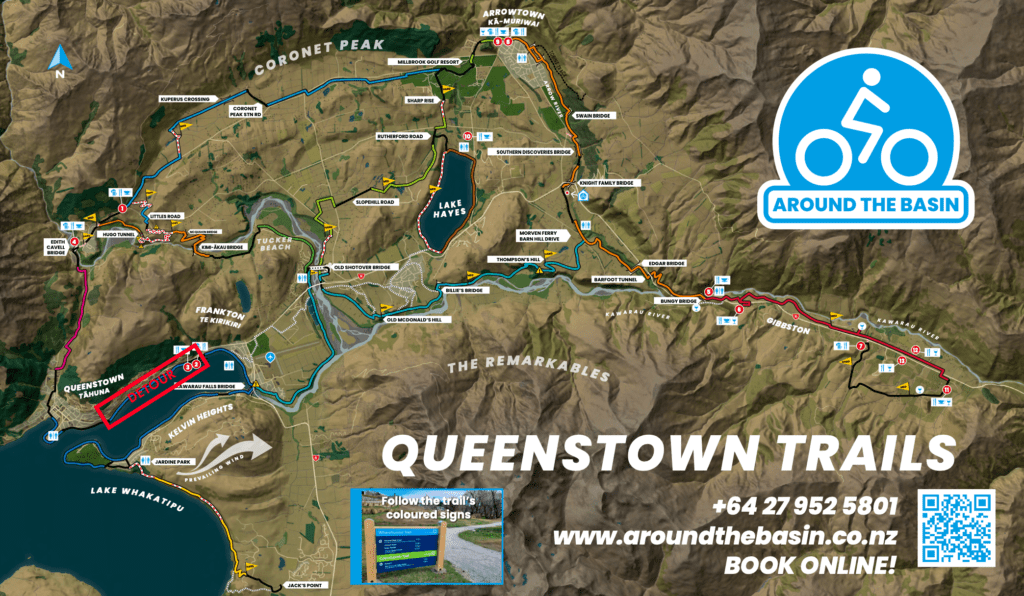 Queenstown Trail Map with Detour