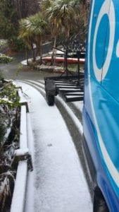 Snow on the ground in Queenstown