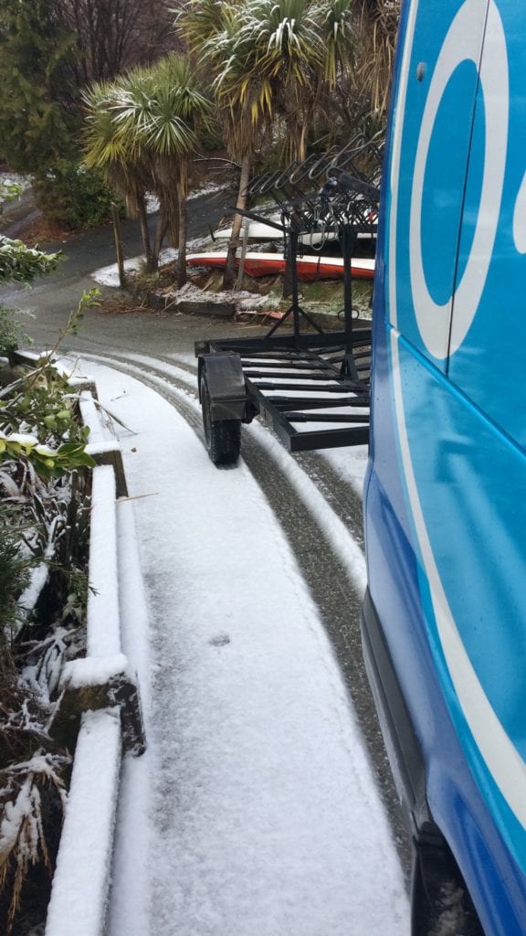 Snow on the ground in Queenstown