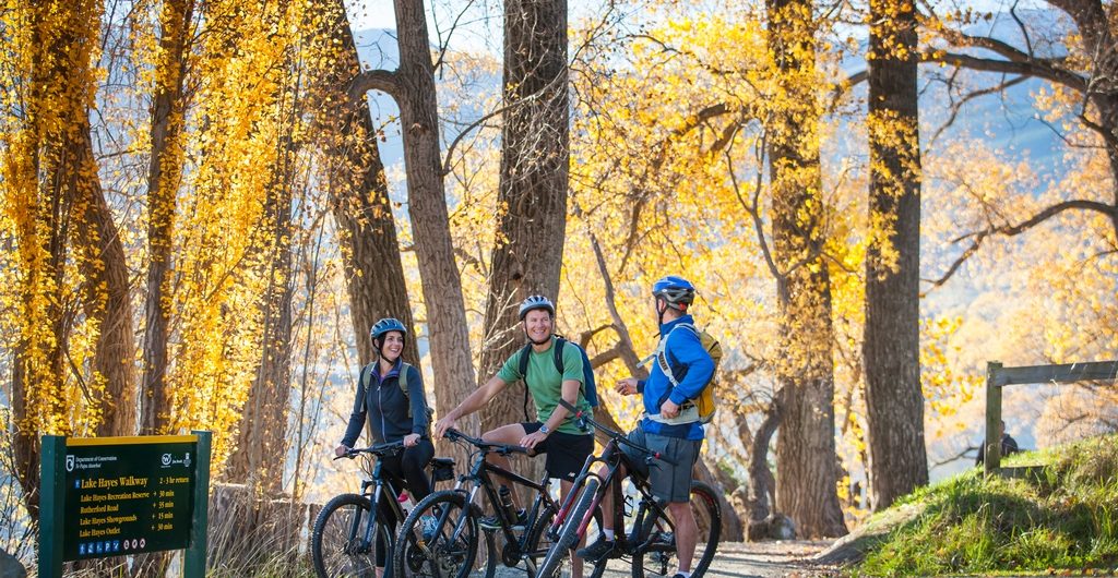 Biking near Lake Hayes