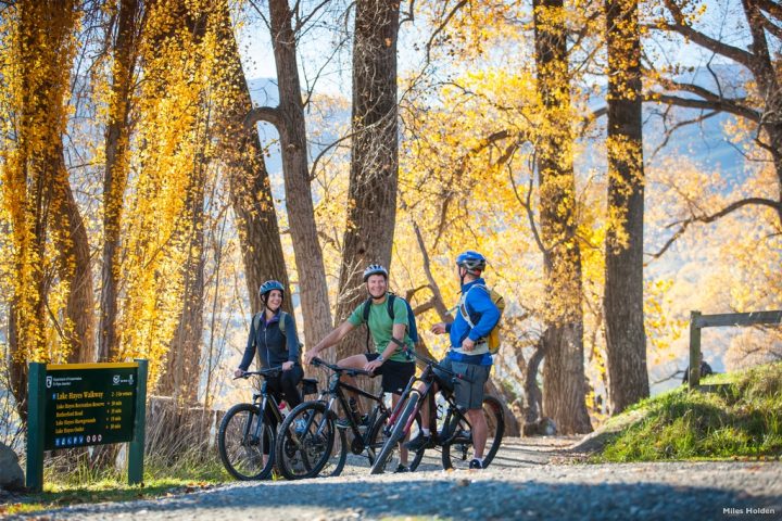 Biking near Lake Hayes