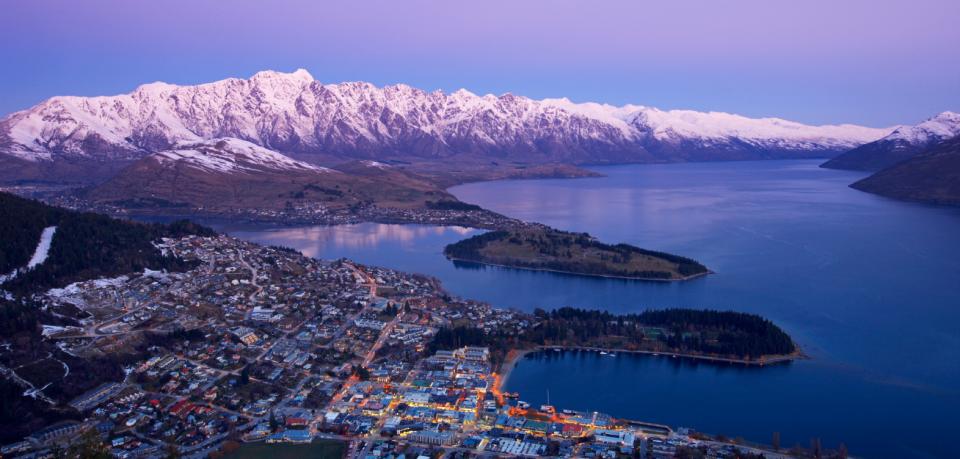 Queenstown from skyline normal winter