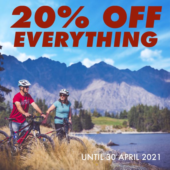 20% off everything biking in Queenstown
