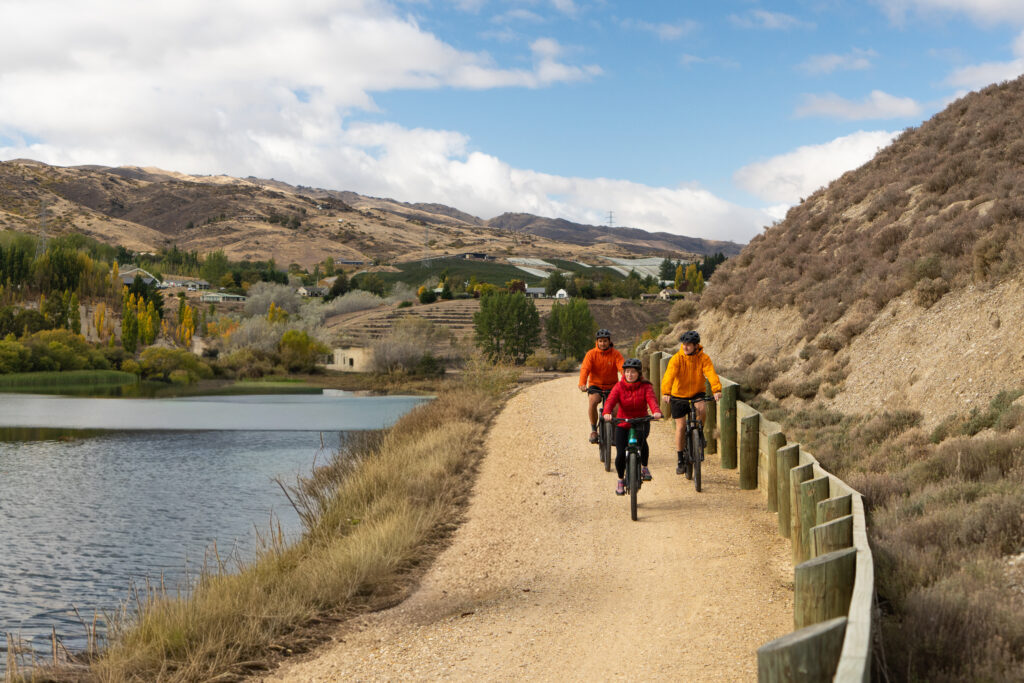 Biking from Bannockburn towards the Kawarau Trail