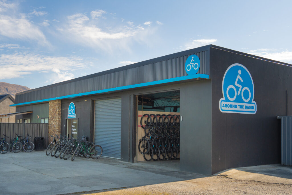 Around The Basins Cromwell Bike Hub. Stocked with bikes and ready for customers. This location is for bikes who want to explore the Kawarau Gorge Trail.